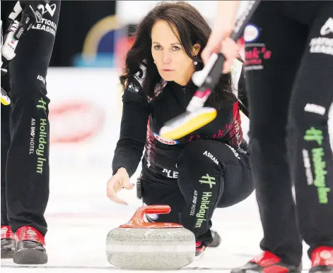  ?? MICHAEL BELL ?? Michelle Englot looks forward to being an underdog at the Canadian Olympic curling trials in Ottawa over the next week.