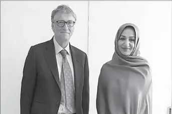  ?? ABU DHABI
-APP ?? Federal Minister for National Health Services, Regulation­s & Coordinati­on, Saira Afzal Tarar with Bill Gates.