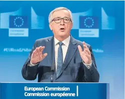  ??  ?? Jean Claude Juncker confirmed there will be a limit on post-2020 CAP direct payments.