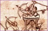  ?? ?? CRUSADER WARSHIP ATTACKING THE DAMIETTA CHAIN TOWER DURING THE SIEGE OF DAMIETTA IN 1218-1219.