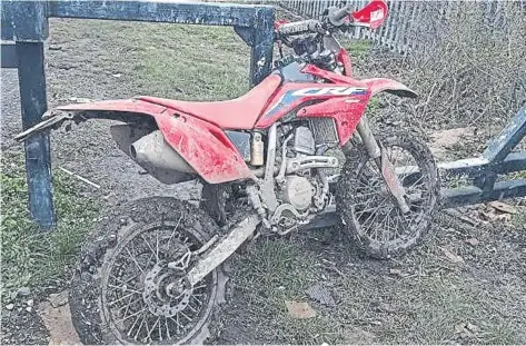  ?? ?? File image of a seized motorcycle in Sunderland.