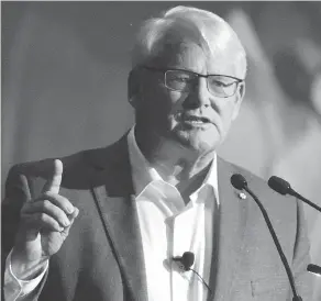  ?? JIM WELLS / POSTMEDIA NEWS FILES ?? Gordon Campbell, seen last September, served as mayor of Vancouver before becoming leader of the B.C. Liberal Party and eventually premier of the province.