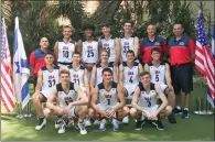  ?? Courtesy of COC Sports Informatio­n ?? COC men’s basketball coach Howard Fisher, far right, and Team USA won the gold medal at the World Maccabiah Games in Israel on Sunday.