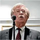  ??  ?? John Bolton