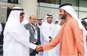  ?? Arshad Ali/Gulf News ?? ■ Shaikh Hamdan Bin Rashid Al Maktoum, Deputy Ruler of Dubai and Minister of Finance, attending the Dubai World Cup meeting.