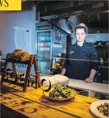  ?? TIJANA MARTIN/THE CANADIAN PRESS ?? Toronto chef Ivana Raca has broken several barriers in the restaurant industry. Raca says that as she worked her way up through the ranks, her actions were more closely scrutinize­d than those of her male co-workers.