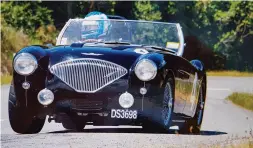  ??  ?? Right: Current owner Lindsay O’donnell driving the restored car at a hill climb in 2015 (photo: Fast Company / O’donnell family)