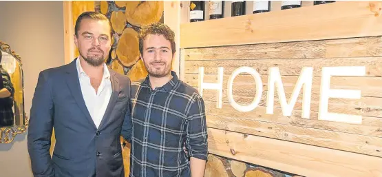  ?? Picture: Getty. ?? Josh Littlejohn, right, welcomed Holywood actor Leonardo DiCaprio to Social Bite restaurant Home in November.