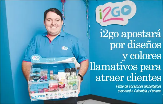  ??  ?? “Buscamos fortalecer la relación con nuestros clientes actuales mediante una mayor presencia en el punto de venta, con productos atractivos, innovadore­s y de calidad”, dijo Paulo Vargas fundador de i2go. Gerson Vargas/ La República