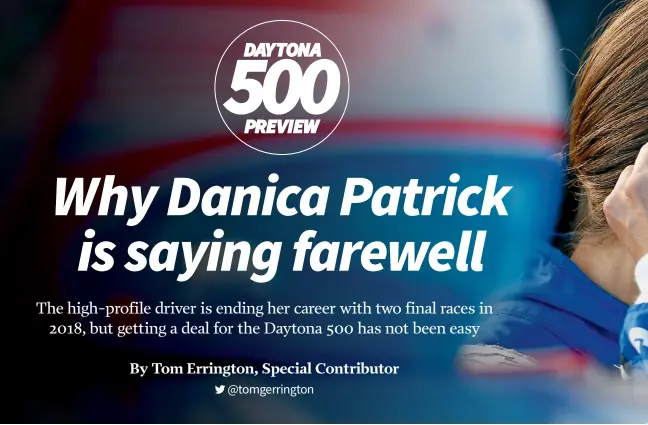 ??  ?? Patrick will have two last chances to end her career on a high at Daytona and Indianapol­is