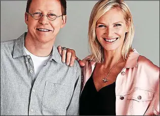  ??  ?? Uneasy listening: Simon Mayo and Jo Whiley team up on Radio 2