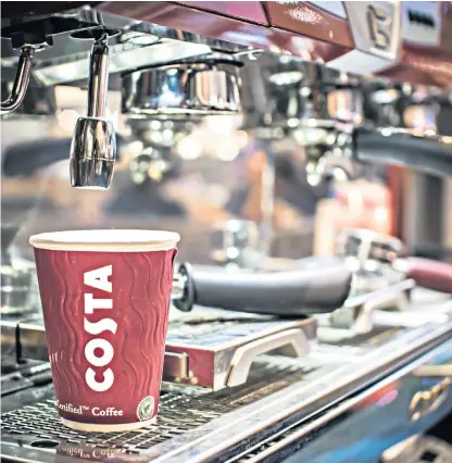  ??  ?? Coca-cola has bought Costa Coffee from Whitbread to gain a foothold in the market, where the US giant does not have a global brand