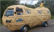  ?? KEITH REYNOLDS — THE MORNING JOURNAL ?? Mr. Peanut waves to spectators Aug. 11 as part of the parade on the final day of the 45th annual North Ridgeville Corn Festival.