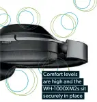  ??  ?? Comfort levels are high and the WH-1000XM2S sit securely in place