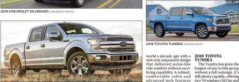  ?? FORD PHOTO TOYOTA PHOTO ?? 2018 FORD F-150 2018 TOYOTA TUNDRA