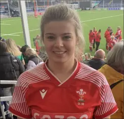  ?? ?? Mollie Wilkinson during her Wales under-18 days