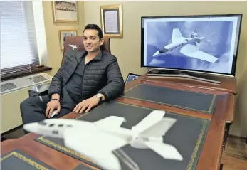  ?? PICTURE: ANTOINE DE RAS ?? Plastic surgeon Reza Mia, 33, is planning the world’s first vertical take-off business jet. He says it could be ready in five years but he won’t walk away from his day job as a plastic surgeon.