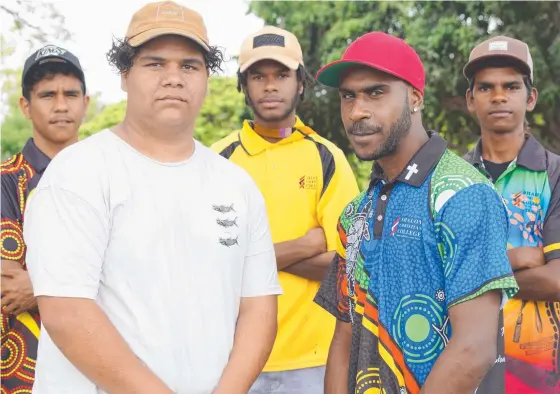  ??  ?? IN SHOCK: Shalom Christian College Year 12 graduates Edward Wightman and Fred Asiba are heartbroke­n to see their high school close.