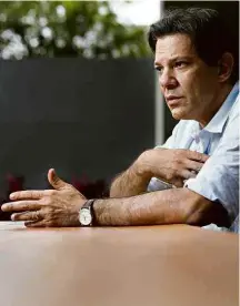  ?? Danilo Verpa/Folhapress ?? O ex-prefeito de SP Fernando Haddad (PT)