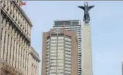  ?? COURTESY : TCS CANADA ?? TCS figures prominentl­y on a building in the downtown Toronto hub for Canada’s business and tech sectors.