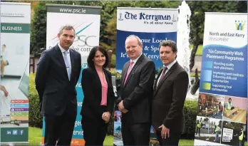  ??  ?? At the launch of The Kerryman Business Awards 2016 were John Feerick, MD of The Kerryman; Siobhan Rivas May of PSC and Seamus Cotter, Director PSC; with Kevin Hughes, Editor of The Kerryman.