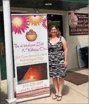  ?? PHOTO COURTESY OF HIMALAYAN SALT &WELLNESS CAVE ?? Anita Heft, owner of Himalayan Salt & Wellness Cave stands outside her new N. Charlotte Street business in Lower Pottsgrove.