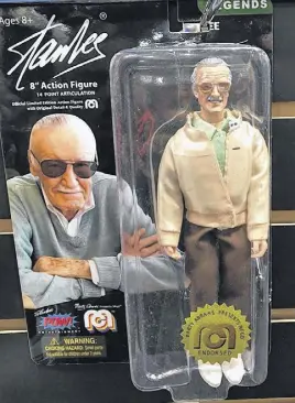  ??  ?? The packaging of this Stan Lee collectibl­e toy was designed by Young, a Halifax man who says art and graphic design is a fun hobby for him.