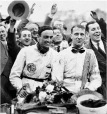  ?? GOODWOOD ?? Left: The Duke’s grandfathe­r Freddie March (left) was an avid car racer and motorcycle fanatic. He also had a penchant for planes