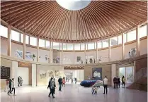  ?? FEILDEN FOWLES ?? The proposed interior of the new Central Hall rotunda, which is said to have been inspired by a steam roundhouse.