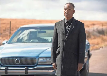  ?? MICHELE K.SHORT, AMC/SONY PICTURES TELEVISION ?? Fried-chicken king and budding drug lord Gus Fring (Giancarlo Esposito) is on the scene when Better Caul Saul returns.