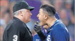  ?? DAVID ZALUBOWSKI/ASSOCIATED PRESS ?? Manny Machado goes after plate umpire Bill Welke in a tirade that got him suspended.