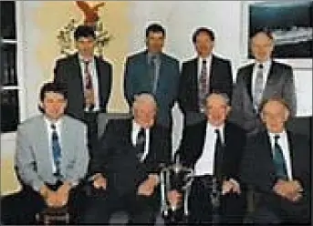  ??  ?? Pictured at the Killarney Legion tribute to John Joe Sheehan in 1993, were from left, Pat Sheehan, Louis Nolan, Johnny Culloty, Tom Prendergas­t, Diarmuid O’Donoghue, John Joe Sheehan, and Teddy O’Sullivan.