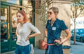  ?? CONTRIBUTE­D BY MERIE WALLACE / A24 ?? “Lady Bird” nabbed five Oscar nomination­s, including best actress for Saoirse Ronan, left, and best director and best original screenplay for writer/director Greta Gerwig. Gerwig is the fifth woman in Oscar history to be nominated for the directing...