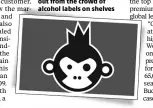  ??  ?? The brand chose the monkey as mascot to convey a sense of fun and accessibil­ity, and to stand out from the crowd of alcohol labels on shelves