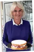  ??  ?? Queen of Victoria sponges: Duchess of Cornwall