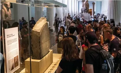  ?? The Rosetta Stone in the British Museum. Photograph: Amir Makar/AFP/Getty Images ??