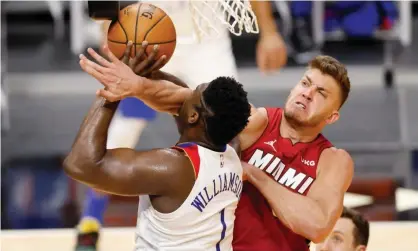  ?? Photograph: Michael Reaves/Getty Images ?? Meyers Leonard has been in the NBA since 2012.