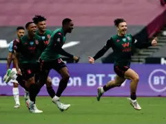  ?? (PA) ?? Jack Grealish celebrates after scoring for Aston Villa