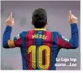  ??  ?? La Liga top scorer…Leo