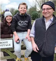  ??  ?? Proud: Rob Anderson, pictured with family, set up Wi-Fi in his village, above