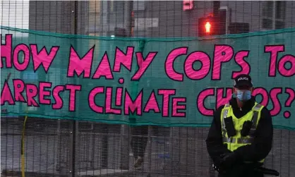  ?? Photograph: Andy Buchanan/AFP/Getty Images ?? ‘It’s remarkable to frame people campaignin­g about the climate crisis, rather than the climate crisis itself, as the priority problem.’