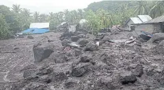  ?? AFP ?? The aftermath of a flash flood in the village of Lamanele on East Flores, where at least 23 people were killed and two missing after early morning flash floods.