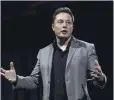  ??  ?? Tesla Motors CEO Elon Musk