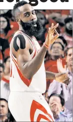  ?? Getty Images ?? SHINING STAR: James Harden and the Rockets fought off another big performanc­e from MVP candidate Russell Westbrook to move on.