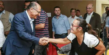  ?? Gilberto Marques/A2img/Divulgação ?? O governador de São Paulo, Geraldo Alckmin (PSDB), durante a entrega de uma unidade hospitalar em Ribeirão Preto