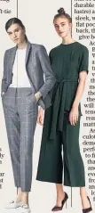  ??  ?? CHECKED Blazer, £149; Trousers, £79.95; T-shirt, £24.95; Loafers, £89.95 (massimodut­ti.com)
CULOTTES Top, £29.99; Culottes, £29.99 (zara.com)