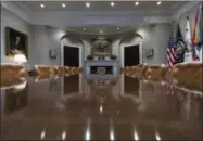  ??  ?? The newly renovated Roosevelt Room of the White House is seen in Washington, Tuesday, Aug. 22, 2017, during a media tour. Fresh paint, new carpeting and new decoration­s were among the updates, as part of a refresh of the West Wing.