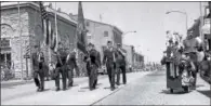  ?? DAILY LOCAL NEWS ARCHIVE PHOTO ?? American Legion members march on Gay Street in West Chester on Loyalty Day, April 30, 1967.