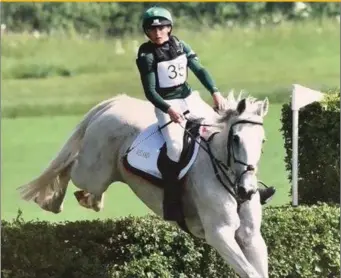 ??  ?? Pictured is Drogheda native Lee Grifferty (Louth Hunt Pony Club) who finished seventh in the individual competitio­n and was part of the Ireland team who came second at the Internatio­nal Junior Tethrathlo­n in Morton Moral, Warwick, England. Events in...