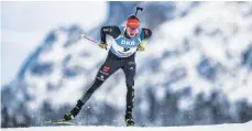  ?? FOTO: EIBNER-PRESSEFOTO/IMAGO IMAGES ?? Sprintet dank einer furiosen Schlussrun­de zu seinem ersten Weltcup-Sieg: Johannes Kühn.